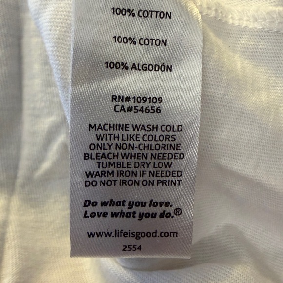 Life Is Good V Neck Dog Long Sleeve Crusher T Shirt - Picture 5 of 5